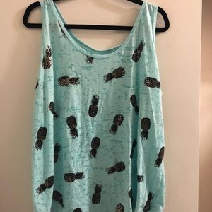Lane Bryant Pineapple Print Tank